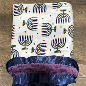 Colorful Menorah Kids Blanket